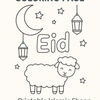 Free Eid al-Adha Coloring Page for Kids – Printable Islamic Sheep Activity